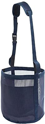 Gydoty Horse Feed Bag for Grain - Heavy Duty Mesh Horse Feeder with Adjustable Strap,Comfort Neck Pad,Nose Pad Horse Muzzle Feed Bag(Medium,Blue)