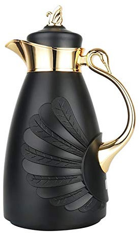Carafes à café isothermes Pichet thermique 1L Eau Thé Distributeur de boissons Pichet Serveur de boissons chaudes ou froides Doublure en verre Pichet thermique avec couvercle for la cuisine à domicile