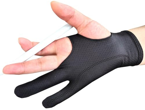 Ritplatta handske - Konstnärshandske för ritplatta | Konstnärshandskar med två fingrar för surfplatta, pappersskissning, fläckskydd
