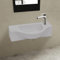 AUVYI Gästetoilette Waschbecken Keramik mit Hahnloch Weiß 45x25x12 CM Aufsatzwaschbecken Kosmetikraum Möbel Waschbecken Gäste WC Handwaschbecken Dekoratives Waschraum Badezimmer