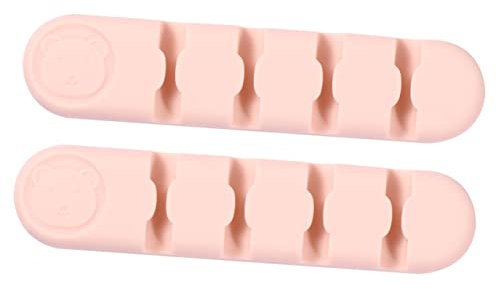 Gadpiparty 2pièces Organiseur De Câbles Auto-adhésifs Silicone Clips De Cordon Pour Gestion Des Câbles Lot De Rose