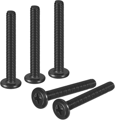 uxcell 25Pcs M4-0.7 x 30mm Flat Round Head Machine Screws, 304 Stainless Steel Phillips Drive Machine Screw, Full Thread, Black Oxide, Furniture Screw Connection Bolt Screw