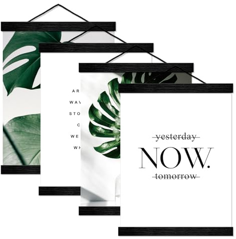 4 Pack Magnetic Picture Frames - 8x10 8x12 8x14 Poster Frame Hanger for Photo Picutre Canvas Artwork Art Print Wall Hanging