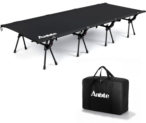 Anbte 80 cm extra bred campingbarnsäng med förvaringsväska, stöd upp till 199 kg bekväma bärbara barnsängar för vuxna säkra och enkla, hopfällbar säng för camping vandring resor lastbil strand kontor