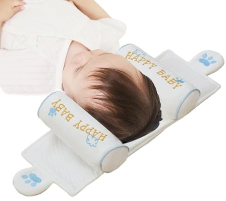 Cuscino Modellante Testa Bambini - 32x18cm Cuscino Allattamento | Supporto Ergonomico Per Collo Con Imbottitura In Cotone Traspirante Lavabile - Poggiatesta Per Culla Passeggino Viaggio