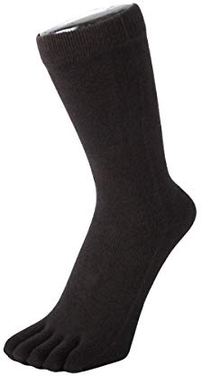 TOETOE - Men, Women Everyday Stretchy Mid-Calf Soft Cotton Seamless Plain Toe Socks, Hygienic, Breathable, UK 4-11
