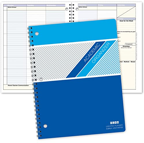 Elan Publishing Company Student Academic Planner 8 1/2 x 11 Weekly View (AOTAP-Undated)