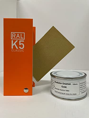 Fascinating Finishes Ltd 1 x 150ml Gold Heat Resistant Satin Radiator Paint
