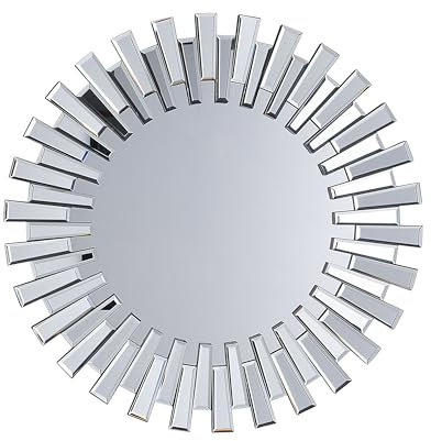 Moderner Wandspiegel ø 70 cm Rund Silbern CHOLET