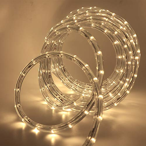 XUNATA 220V-240V LED Lichterschlauch Licht Leiste 36LEDs/m IP65 Wasserdicht Schlauch Seil Lichter für Innen Außen Garten Party Weihnachten Deko（Warmweiß，5M