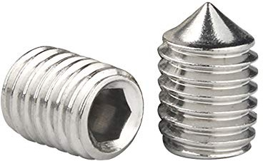 Yudesun Herramientas Ferretería Pernos Punta Cónica Tornillos Sin Cabeza - Acero Inoxidable Hexagonal Tornillos de Fijación Rosca Métrica Llave Allen Clavos Prisioneros Tornillo M5 M6 M8
