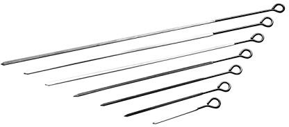 MCM service srl Set 10 Spiedini per Barbecue in Acciaio Inox 200MM X3 MM Made in Italy