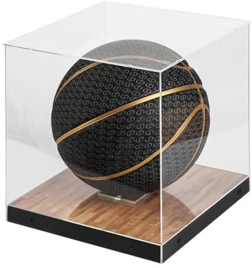 Jackcube Design – Basketball Vitrine – Transparente Aufbewahrung für Bälle, Acryl-Box für Memorabilia, Autogramm Ball Standdisplay MK342SS (Acryl, 10.4)