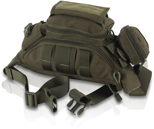 ToopMount Pack de Taille Tactical Fanny Packs Grand 9 Poches zippées Ceinture réglable Sports Bum Bag étanche pour la randonnée, Le vélo, la pêche, la Chasse (Green)