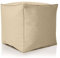 Green Bean Outdor Pouf-Hocker 40x40x40cm mit EPS-Perlen Füllung - Erweiterung & Addon für Sitzsäcke: Fußhocker Fußkissen - Bodenkissen Kinder & Erwachsene - Fußablage Sitzkissen Beige