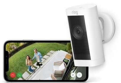 Ring Stick Up Cam Pro Battery von Amazon | Kabellose Sicherheitskamera, 1080p-HDR-Video, 3D-Bewegungserfassung | 30-tägiger Gratiszeitraum für Ring Protect