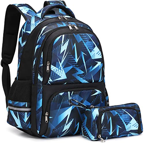 Kimwadalh Sac à Dos Pour école Collège Sac a Dos Scolaire pour Garcon Cartable Enfant Teens Backpack