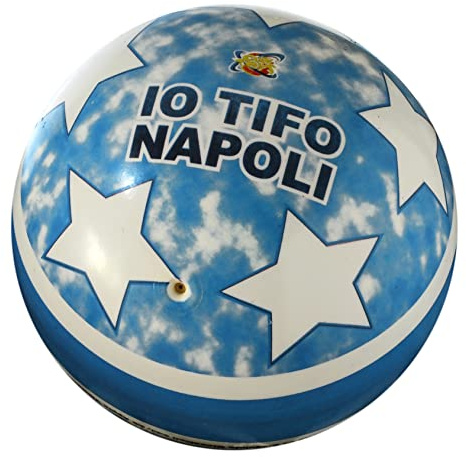 CUCUBA Pallone Palla di Gomma Da Acqua Volley Pallamano Pallanuoto da Allenamento o Partita Diametro 17 cm (IO TIFO NAPOLI)
