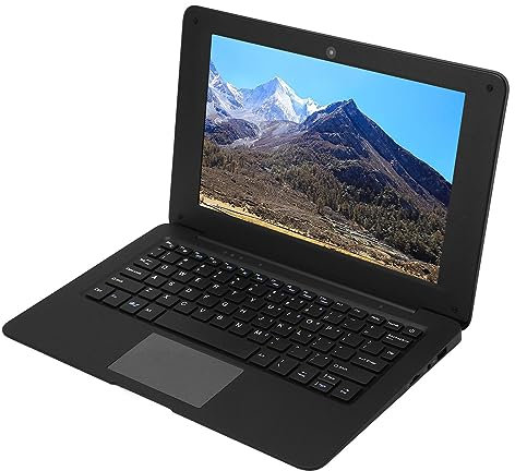 10,1-Zoll-Laptop für 10, N3350 Dual-Core-CPU-Laptop, 64 G ROM, Tragbarer Computer-PC mit Maus, Integriertes WLAN, Bluetooth, HDMI, für Büro, Reisen, Zuhause (EU-Stecker