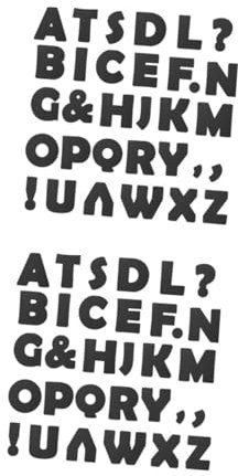 Lurrose 2 Sätze Pinnwand-papierbriefe Alphabet-buchstabenpapier Buchstaben Papier Buchstaben Unterschreiben Buchstabe Zeichen Briefausschnitte Aus Papier Brieftafeln Black 150 Stück * 2