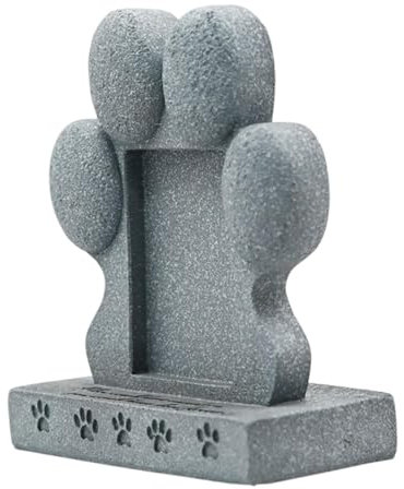 Wusideday Piedra Conmemorativa para Mascotas, Piedra para tumbas de Perros | Marcadores de tumbas para Mascotas con Forma de Pata de Resina para Exteriores | Lápidas para Gatos Piedra Conmemorativa