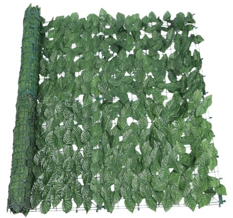 Eujgoov Clôture de Fausse Planche Pliable, Fausse Haie de Plante, Haie de Plante Artificielle 1 X 3 Mètres en Plastique en Plastique Horte pour Le Décor de Balcon Extérieur (#1)