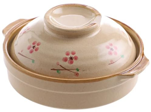 Cacerola Olla de sopa, cazuela de barro, cacerola de cerámica, olla for sopa, sartén de cocina resistente a altas temperaturas for cocina de Gas(700m)