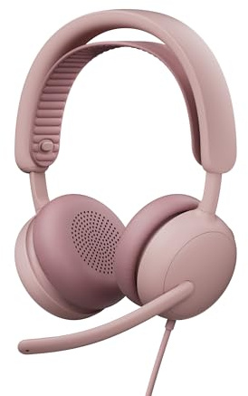 Logitech Zone Wireless 2 ES for Business - Casque sans Fil Anti-Bruit avec ANC Hybride adaptative, Bluetooth, USB-C et USB-A, certifié Microsoft Teams - Rose