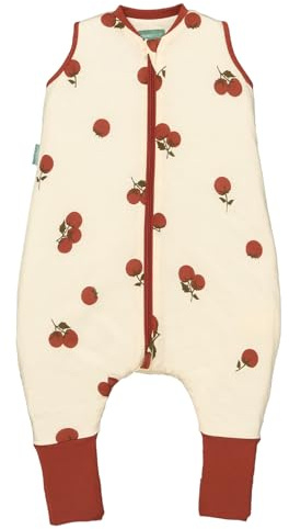 Molis&Co. Baby Summer Sleeping Bag Tog 1-100% Cotton (Oeko-TEX) – Adjustable Length (70-80 cm) for Boys and Girls – Tomatoes