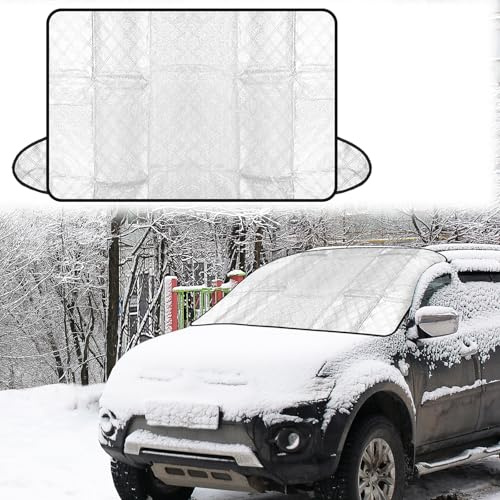 Griwuut Protector para Parabrisas Coche Invierno, Protección contra Nieve Hielo y Escarcha, Cubierta Parabrisas Universal para Coches y SUV