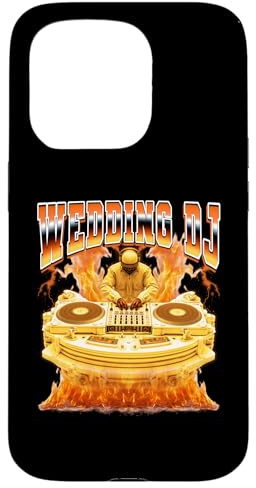 Boda DJ Discjockey Disco Jockey Tocadiscos 90s Bootleg Carcasa para iPhone 15 Pro