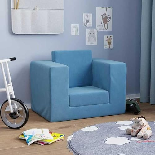 Eleganz Sofá cama para niños – Sofá de felpa suave para habitación infantil | 100% poliéster | Cómodo y seguro para niños pequeños | Perfecto para dormir y jugar
