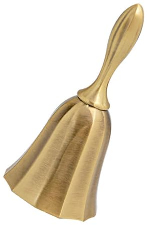 MINAOLULUS Campanello da Tavolo in Lega di Zinco Retrò, Campana da Bar Manuale Maniglia Ergonomica, Campanello di Chiamata per Ristorante, Hotel e Servizio Tavola, Dimensioni 4.8x4.8x10 Cm