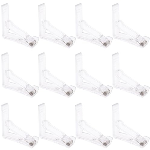 Veemoon 12 Pinzas para Mantel Transparentes Muelle, Abrazaderas Triangulares para Cubierta de Mesa, Porta Manteles para Picnic y Uso Exterior, Sujetamantel Portátil 12 Piezas