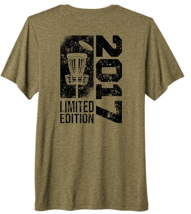 DiscGolf Disc-Golf-Joueur Anniversaire né en 2017 Disc-Golf T-Shirt Haut de Gamme