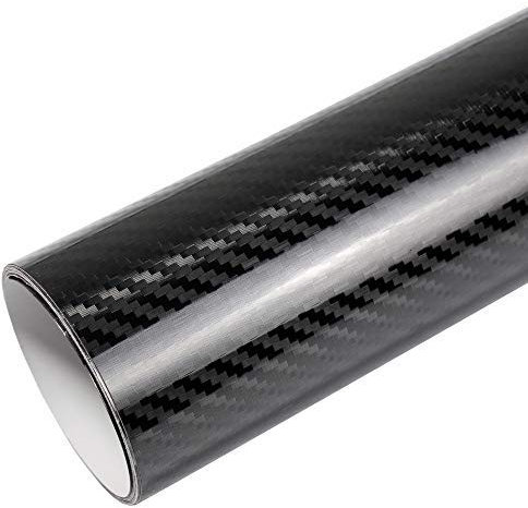 TipTopCarbon 16,45€/m² 5D Carbon Folie Super Glanz Autofolie schwarz Hochglanz BLASENFREI 1m x 1,52m mit Luftkanäle