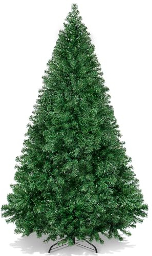Best Choice Products Artificial Christmas Tree, 6ft Premium Unlit Hinged Design, Dense Branches Realistic Holiday Décor​ w/Easy Assembly, Base