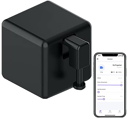 Smart Switch Button Pusher: Switch Bot Button Pusher, Tuya App or Timer Control, No Wiring, Add a Hub Compatible with Alexa/Google Home, Smart Bluetooth Fingerbot for Any Buttons and Switches (Black)