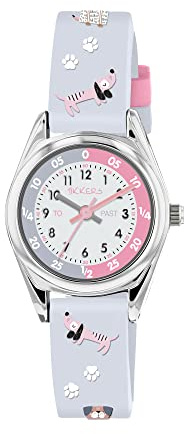 Tikkers Time Teacher: Kids' First Watch with 3D Puppy Dog Strap & Two-Tone Dial-NTK0031