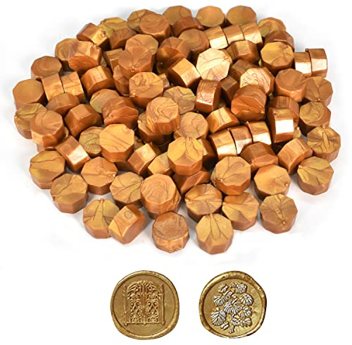 100 Bitar Vax Seal Pärlor För Brons Lacre Stamps, Åttkantiga Lackering, Tätningar, Brev, Hantverk, Presentförpackning