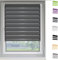 Doppelrollo klemmfix Verdunkelungsrollo, 60x250cm innen lichtdurchlässig & verdunkelnd, Rollos Hitzeschutz Verdunkelnd Duo Rollo mit Bohren Klemmfix für Fenster, Dunkelgrau