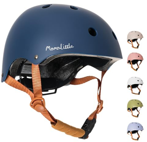 MomnLittle Kids Bike Helmet with Quick Pinch-Free Magnetic Buckle CPSC Certified Bike Helmet for Toddler Boys and Girls (Midnight Navy, X-Small: 18.8-20.08 / 48-53cm)