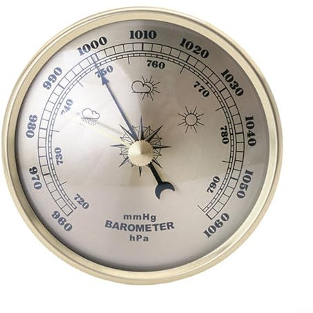 Dial Type Barometer With Thermometer Hygrometer Accurate Weather Prediction, Elegant Design