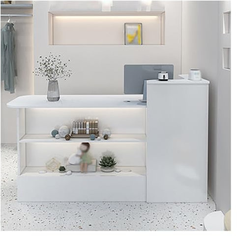 Empfangstheke, Rezeptionsmöbe, Empfangstresen, Rezeptionstheken, Verkaufstheke, Rezeption Büromöbel, Theke Tresen Mit Schubladen, Verkaufstisch, Rezeptionstresen Mit Offenen Fächern (Color : A-1, SI