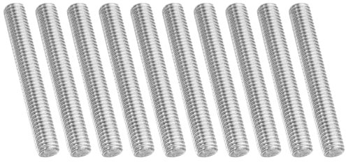 PATIKIL UNC 3/8-16 Varilla Roscada de Acero Inoxidable 304, 10pcs Espárragos de Barra de Varilla Completamente Roscados Rosca Derecha Pernos Prisioneros para Abrazaderas, 76mm Largo