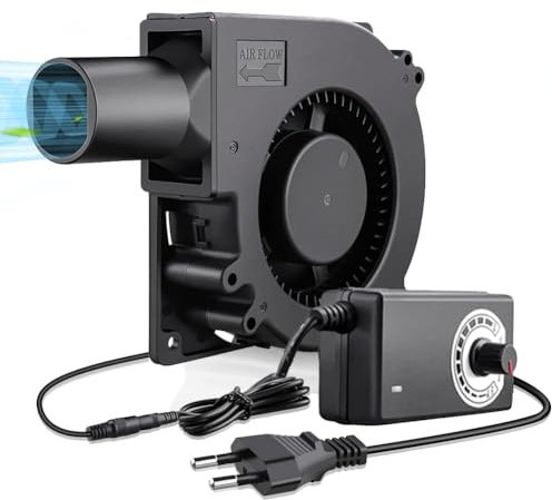 Ventilateur radial 12V, ventilateur de ventilateur de 120 mm, ventilateur de refroidissement de 120 mm, ventilateur de ventilateur 230 V, pour changement de ventilateur, barbecue, cheminée gonflable