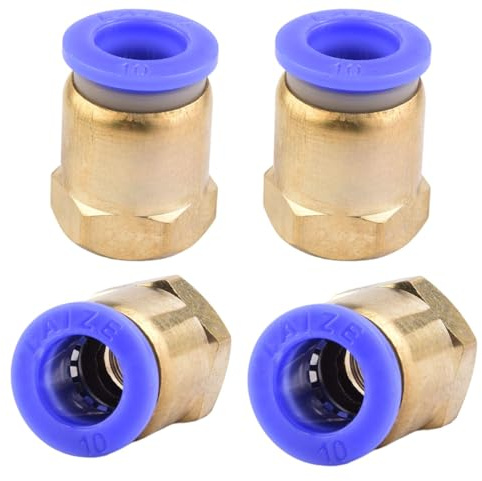 4 stycken 10 mm rör-ytterdiameter x 1/8 tum PT-inre gänga rak skruvanslutning pneumatisk anslutning push in anslutning inline-pneumatiska anslutningsbeslag pneumatisk adapter