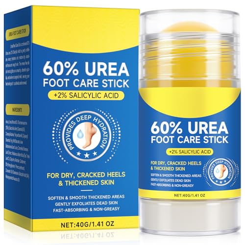 Urea Foot Care Cream, Urea Cream 60 Percent for Feet Maximum Strength with 2% Salicylic Acid, Foot Cream for Cracked Heels and Dry Skin, Cracked Heel Repair, Callus Remover, Deep Hydration, 1.41 Oz