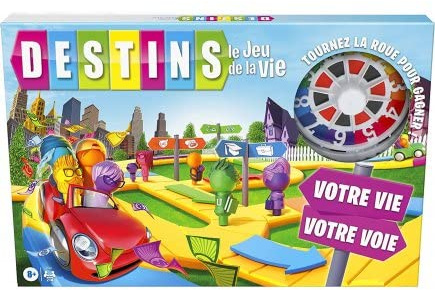 Destins, Le Jeu de la Vie - Nouvelle Edition Original, Plateau Parcours Colore avec Roue - Jeu de Societe Famille + Carte Pets