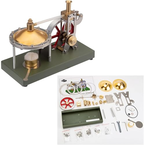 Générique Modèle de Machine à Vapeur, kit de modèle de Moteur Vertical rétro à Assembler soi-même avec Support de chaudière sphérique et Charge supplémentaire, pour Les passionnés